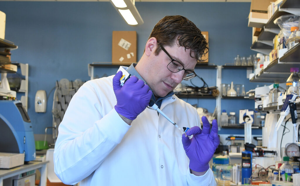 Canal Bio scientist in a lab